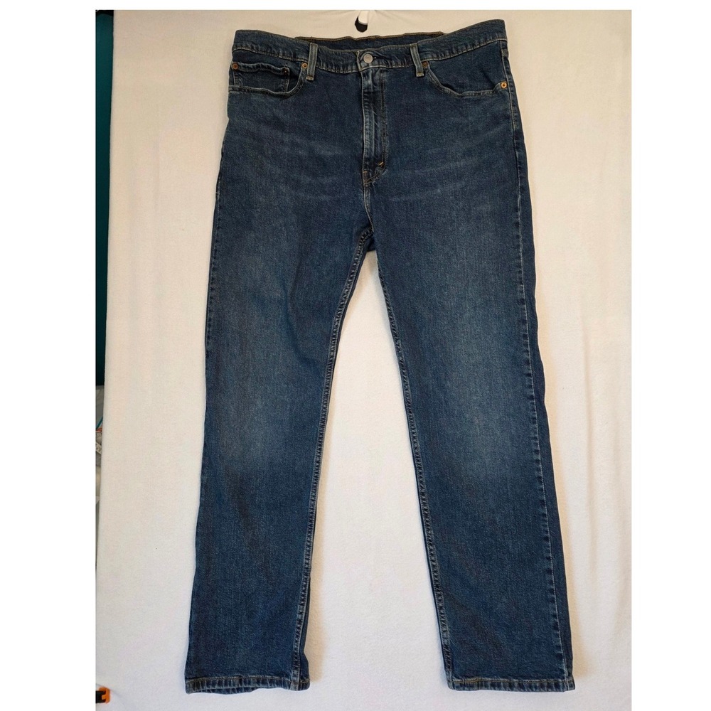 Levis 505 Regular Fit Jeans 40x32 Blue Denim Straight Leg Classic Workwear